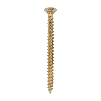 Timco 4.5 x 60mm Solo Chipboard & Woodscrews - PZ - Double Countersunk - Yellow  45060SOLOC
