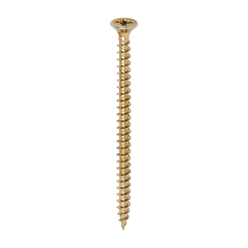 Timco 4.5 x 70mm Solo Chipboard & Woodscrews - PZ - Double Countersunk - Yellow  45070SOLOC