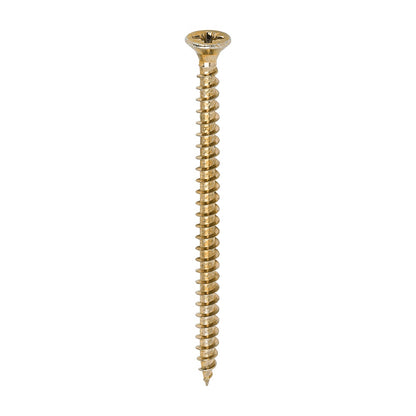 Timco 4.5 x 70mm Solo Chipboard & Woodscrews - PZ - Double Countersunk - Yellow  45070SOLOC