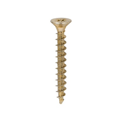 Timco 5.0 x 40mm Solo Chipboard & Woodscrews - PZ - Double Countersunk - Yellow 50040SOLOC