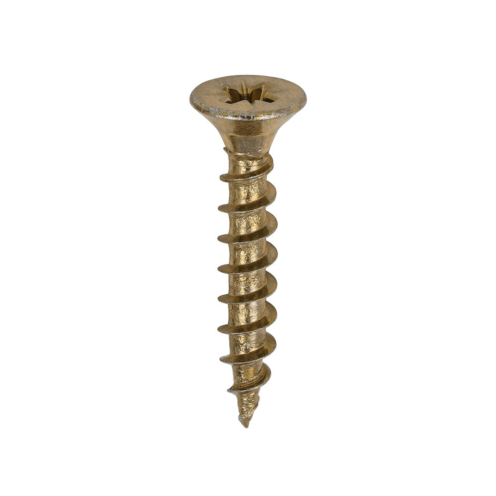 Timco 5.0 x 30mm Solo Chipboard & Woodscrews - PZ - Double Countersunk - Yellow 50030SOLOC