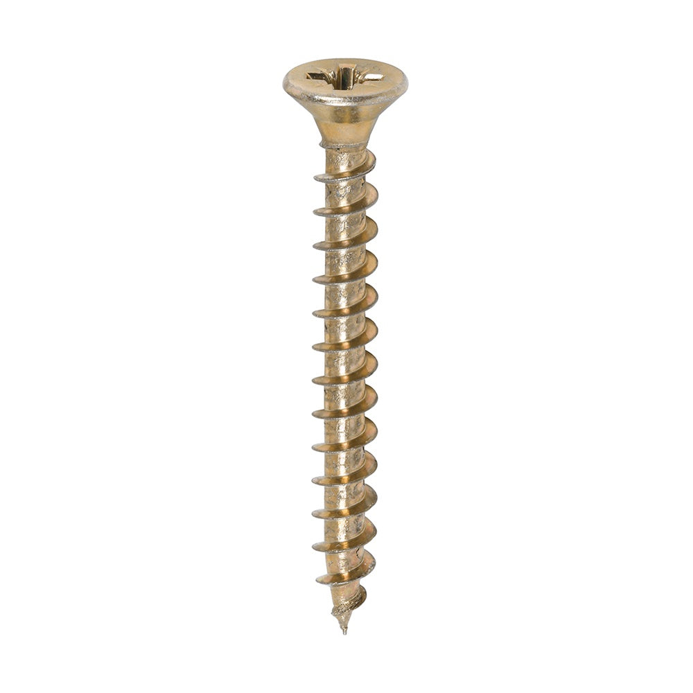 Timco 5.0 x 45mm Solo Chipboard & Woodscrews - PZ - Double Countersunk - Yellow 50045SOLOC