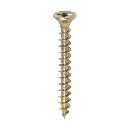 Timco 5.0 x 45mm Solo Chipboard & Woodscrews - PZ - Double Countersunk - Yellow 50045SOLOC