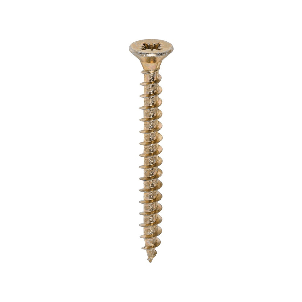 Timco 5.0 x 50mm Solo Chipboard & Woodscrews - PZ - Double Countersunk - Yellow 50050SOLOC