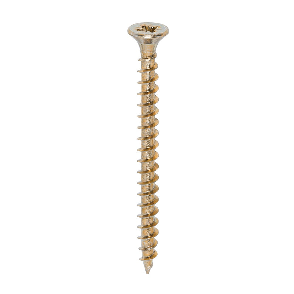 Timco 5.0 x 60mm Solo Chipboard & Woodscrews - PZ - Double Countersunk - Yellow 50060SOLOC
