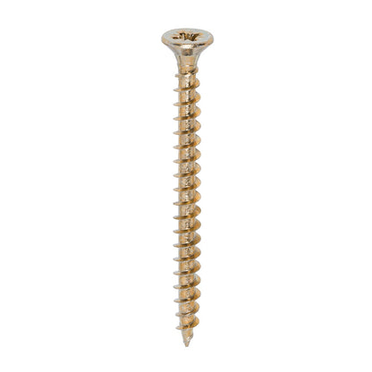 Timco 5.0 x 60mm Solo Chipboard & Woodscrews - PZ - Double Countersunk - Yellow 50060SOLOC