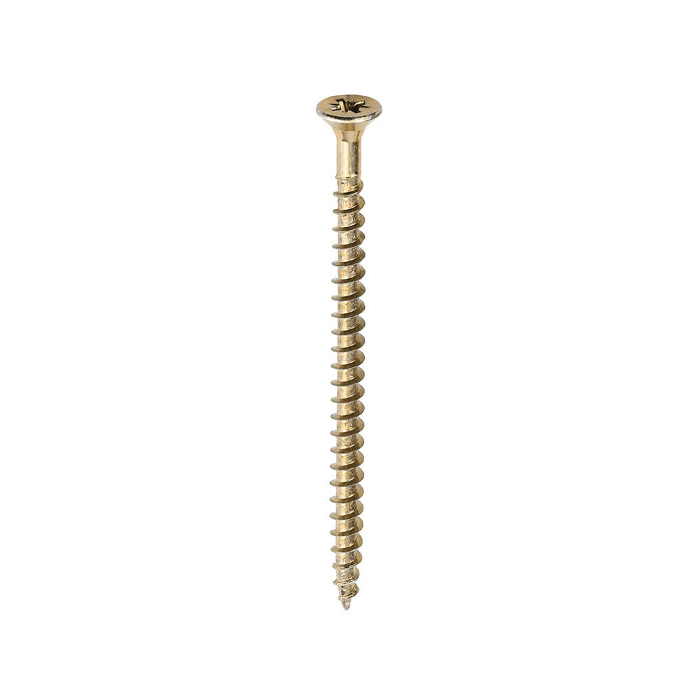 Timco 5.0 x 80mm Solo Chipboard & Woodscrews - PZ - Double Countersunk - Yellow 50080SOLOC