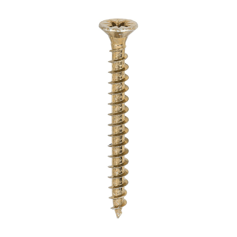 Timco 6.0 x 60mm Solo Chipboard & Woodscrews - PZ - Double Countersunk - Yellow 60060SOLOC