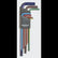 Bondhus BON69499 Colour Guard Ballend Hex Key 9 Pcs Metric Set  1.5mm-10mm