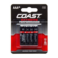 Coast Extreme Performance Alkaline AAA Batteries 4-Pack EPAAA4PC