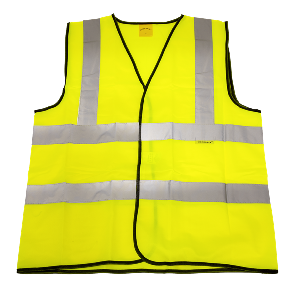 Sealey Worksafe® Hi-Vis Yellow Waistcoat - X-Large 9804XL