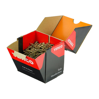 Timco 4.0 x 30mm Solo Chipboard & Woodscrews Industry Pack PZ Double Countersunk Yellow  40030SOLOIND