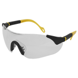 Sealey Worksafe® Sports Style Clear Safety Glasses with Adjustable Arms 9208