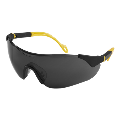 Sealey Worksafe® Sports Style Shaded Safety Glasses with Adjustable Arms Black 9209