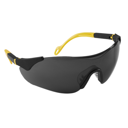 Sealey Worksafe® Sports Style Shaded Safety Glasses with Adjustable Arms Black 9209