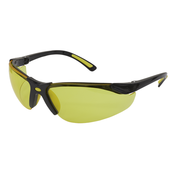 Sealey Worksafe® Zante Style Amber Lens Safety Glasses with Flexi Arms 9215