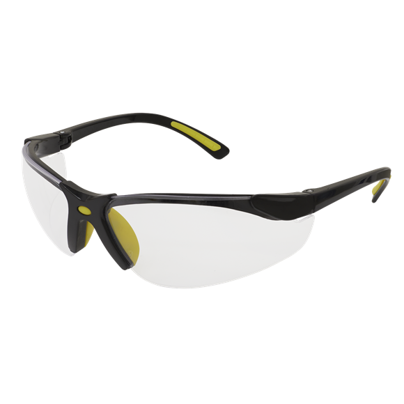 Sealey Worksafe® Zante Style Clear Safety Glasses with Flexi Arms 9213