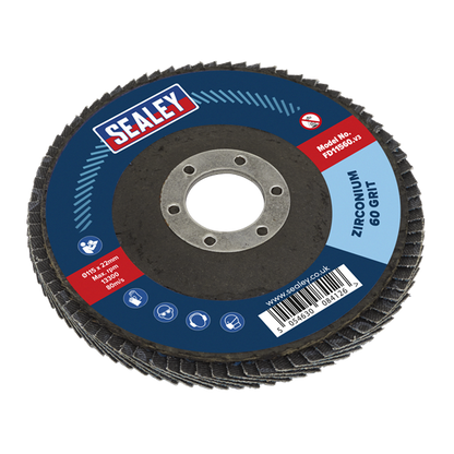 Sealey 15mm Zirconium Flap Disc 60Grit 22mm Bore FD11560