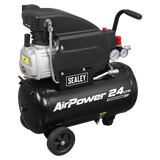 Sealey 24L Direct Drive Air Compressor 2hp with 4pc Air Accessory Kit SAC2420APK