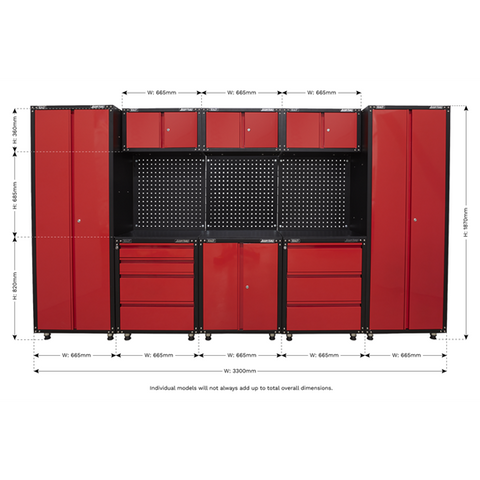 Sealey APMS80COMBO1 Modular Storage System 3.3m American Pro
