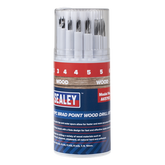 Sealey Brad Point Wood Drill Bit Set 11pc AK5703