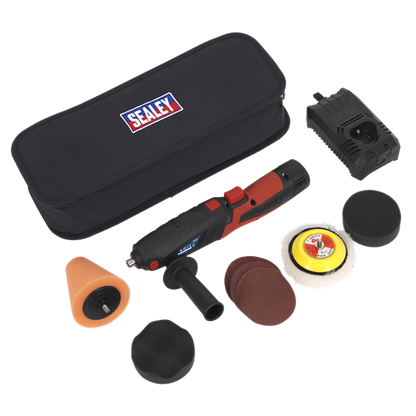 Sealey CP2812V Cordless Mini Sander/Polisher Kit 75mm 12V Lithium-ion