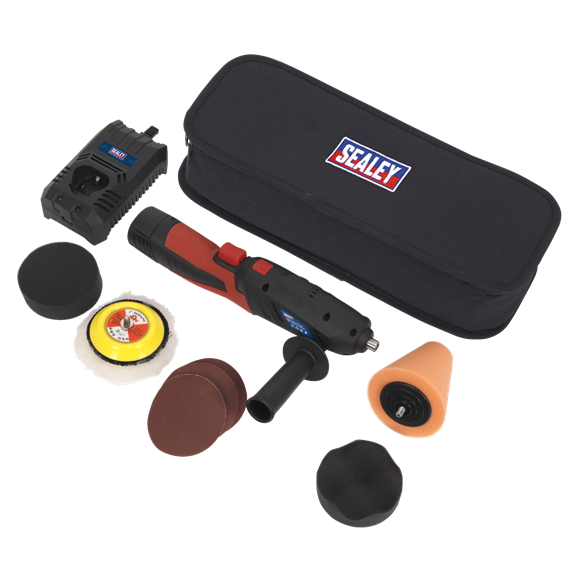 Sealey CP2812V Cordless Mini Sander/Polisher Kit 75mm 12V Lithium-ion