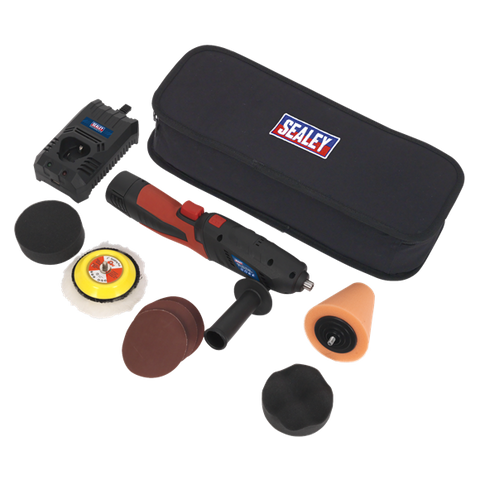 Sealey CP2812V Cordless Mini Sander/Polisher Kit 75mm 12V Lithium-ion