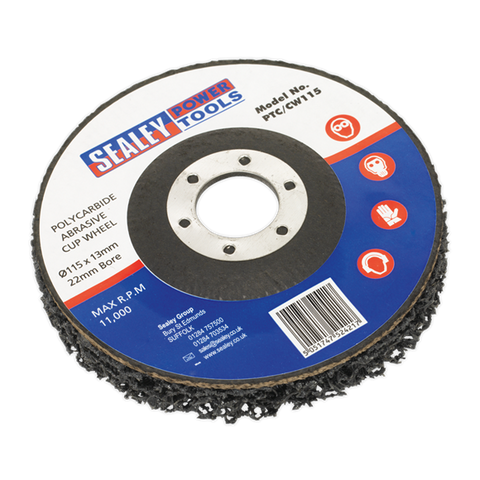Sealey Polycarbide Cup Wheel 115 x 13 x 22mm PTC/CW115