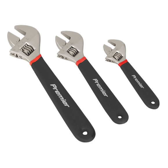 Sealey Premier Adjustable Ni-Fe Finish Wrench Set 3pc AK907
