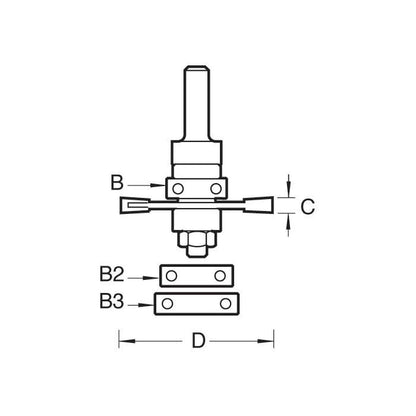 Trend 1/2" Biscuit Jointer Set 342X1/2TC