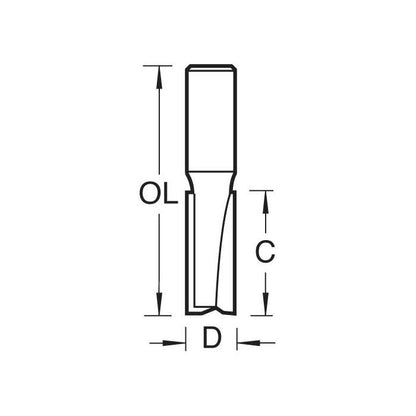 Trend 1/2" Two Flute Cutter 12mm 3/71X1/2TC