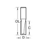 Trend 1/2" Two Flute Cutter 12mm 3/71X1/2TC