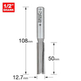 Trend 1/2" Two Flute Cutter 12.7mm Dia. X 50mm Cut 3/83X1/2TC