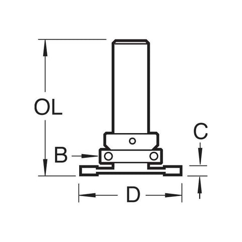 Trend 1/2" Weatherseal Groover 3mm x 7mm C213X1/2TC