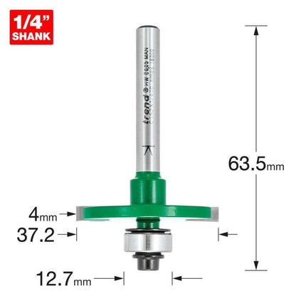 Trend 4mm Cut x 37.2mm Dia. Biscuit Jointer Set C152X1/4TC