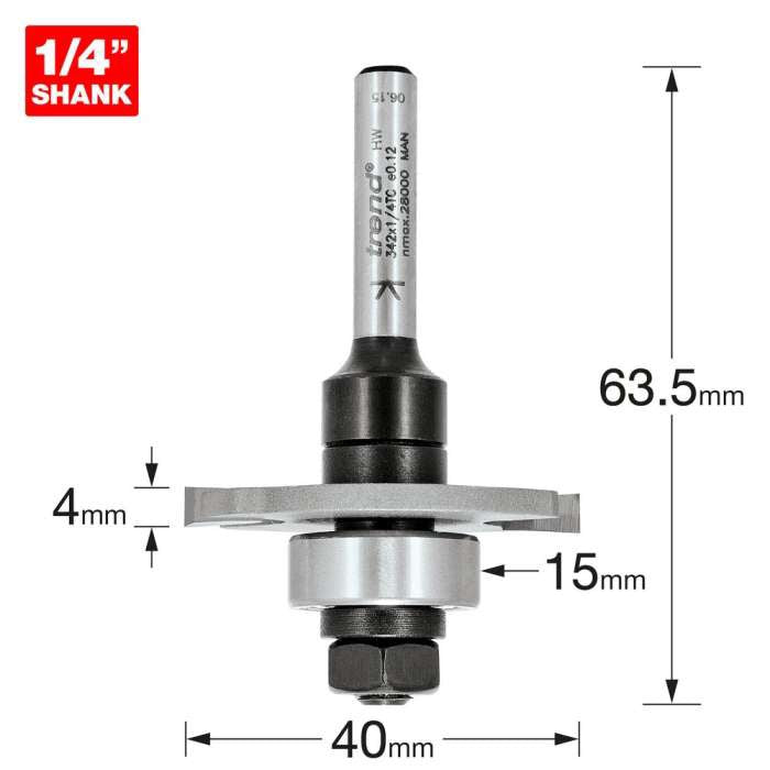 Trend 1/4" Biscuit Jointer Set 342X1/4TC