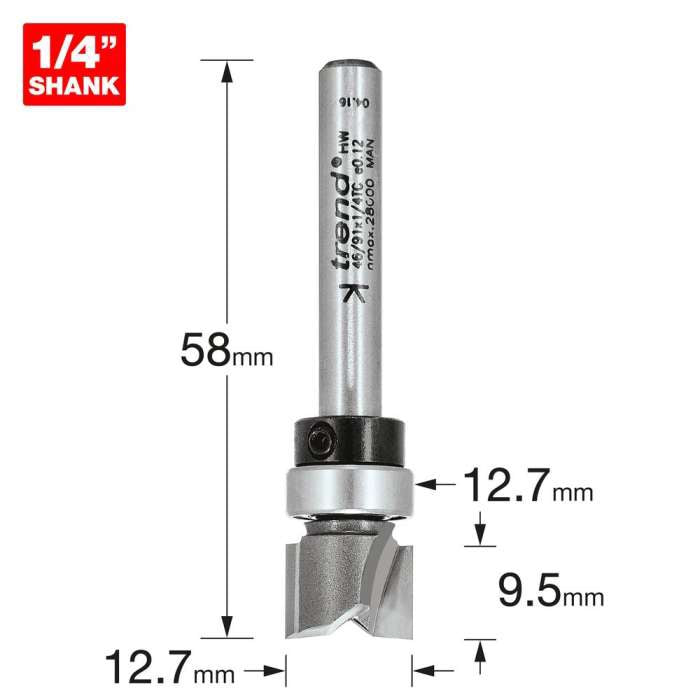 Trend 1/4" Guided profiler 12.7mm 46/91X1/4TC