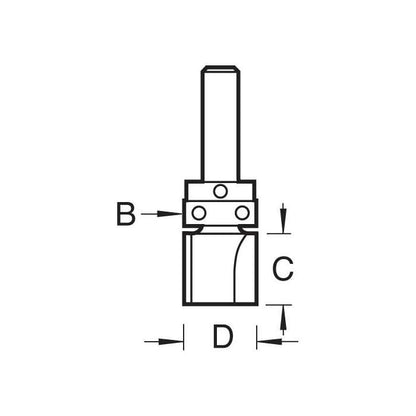 Trend 3.2mm Radius x 12.7mm Cut Radius Cutter C052X1/4TC