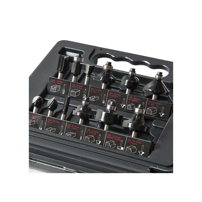 Trend 1/4" 12 Piece 1/4in shank TCT Router Cutter Set SET/SS8X1/4TC
