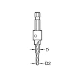 Trend 1/4" Snappy TC Counterbore 9.5mm SNAP/CB/1TC
