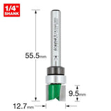 Trend 1/4" 12.7mm Dia. x 9.5mm Cut Template Profile Cutter C121BX1/4TC