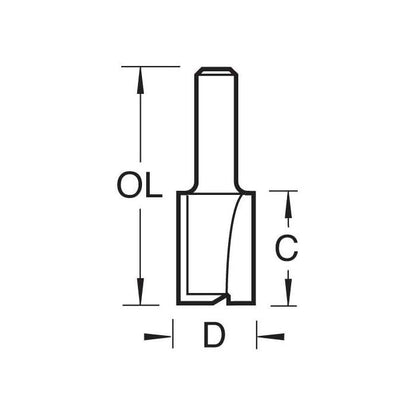 Trend 1/4" Two Flute Cutter 10mm 3/6X1/4TC