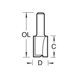 Trend 1/4" Two Flute Cutter 10mm 3/6X1/4TC