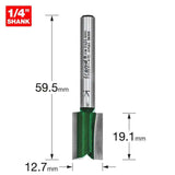 Trend 1/4" Two Flute Straight Cutter 12.7mm Dia. x Straight Cut C021X1/4TC