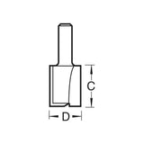 Trend 1/4" Two Flute Straight Cutter 20.0mm Dia. x 20mm Cut C030AX1/4TC