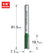 Trend 1/4" Two Flute Straight Cutter 7.1mm Dia. x 19.1mm Cut C009X1/4TC