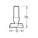 TREND 105/35X1/2TC HINGE SINKING MACHINE BIT 35MM DIAMETER X 1/2 SHANK