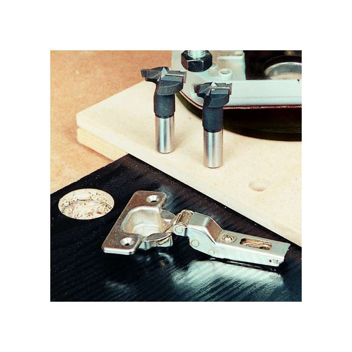 TREND 105/35X1/2TC HINGE SINKING MACHINE BIT 35MM DIAMETER X 1/2 SHANK