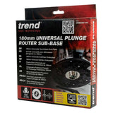 Trend 180mm Universal Plunge Router Sub-Base UNIBASE/180